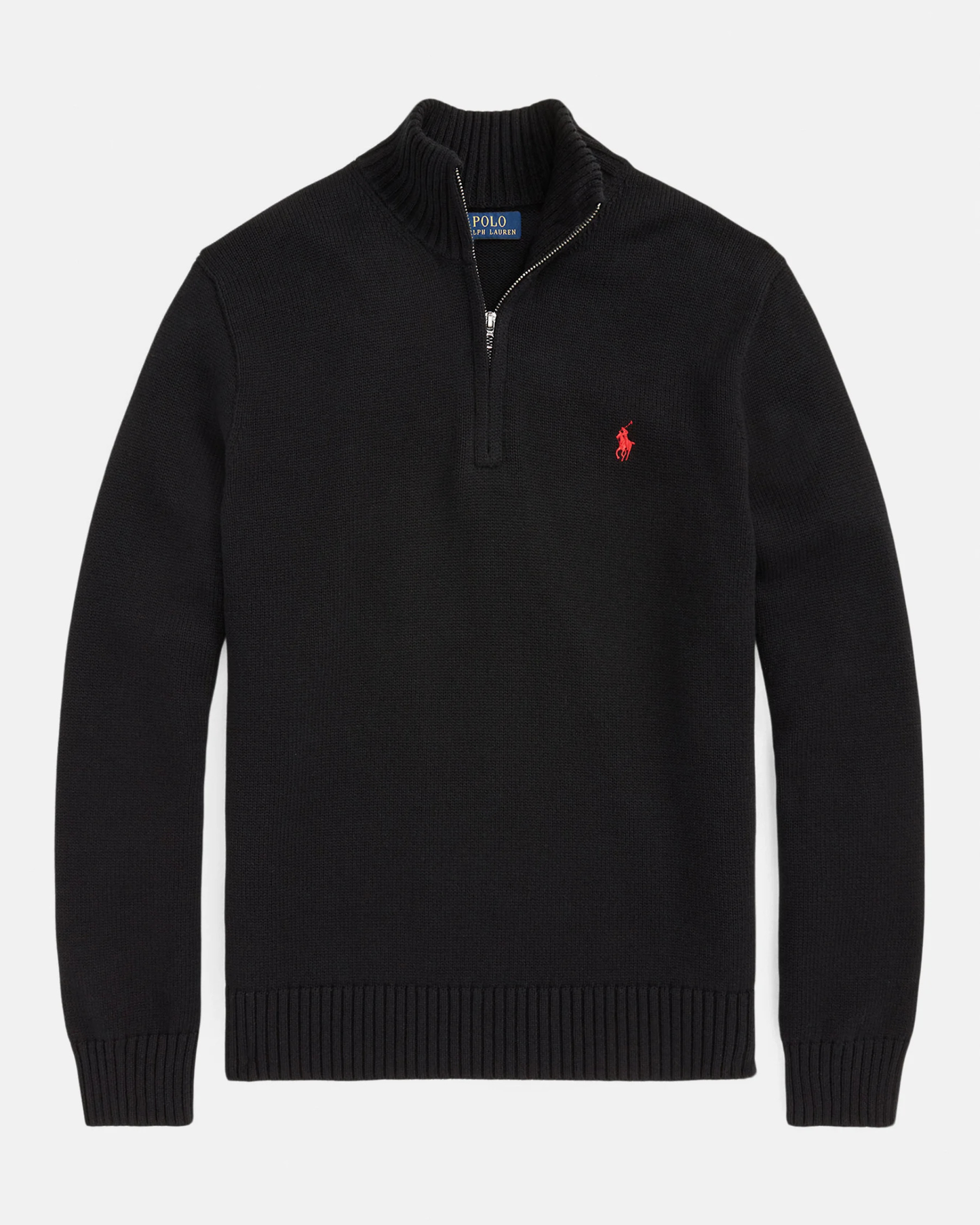 Quarter-Zip Ribbed Cotton Sweater
